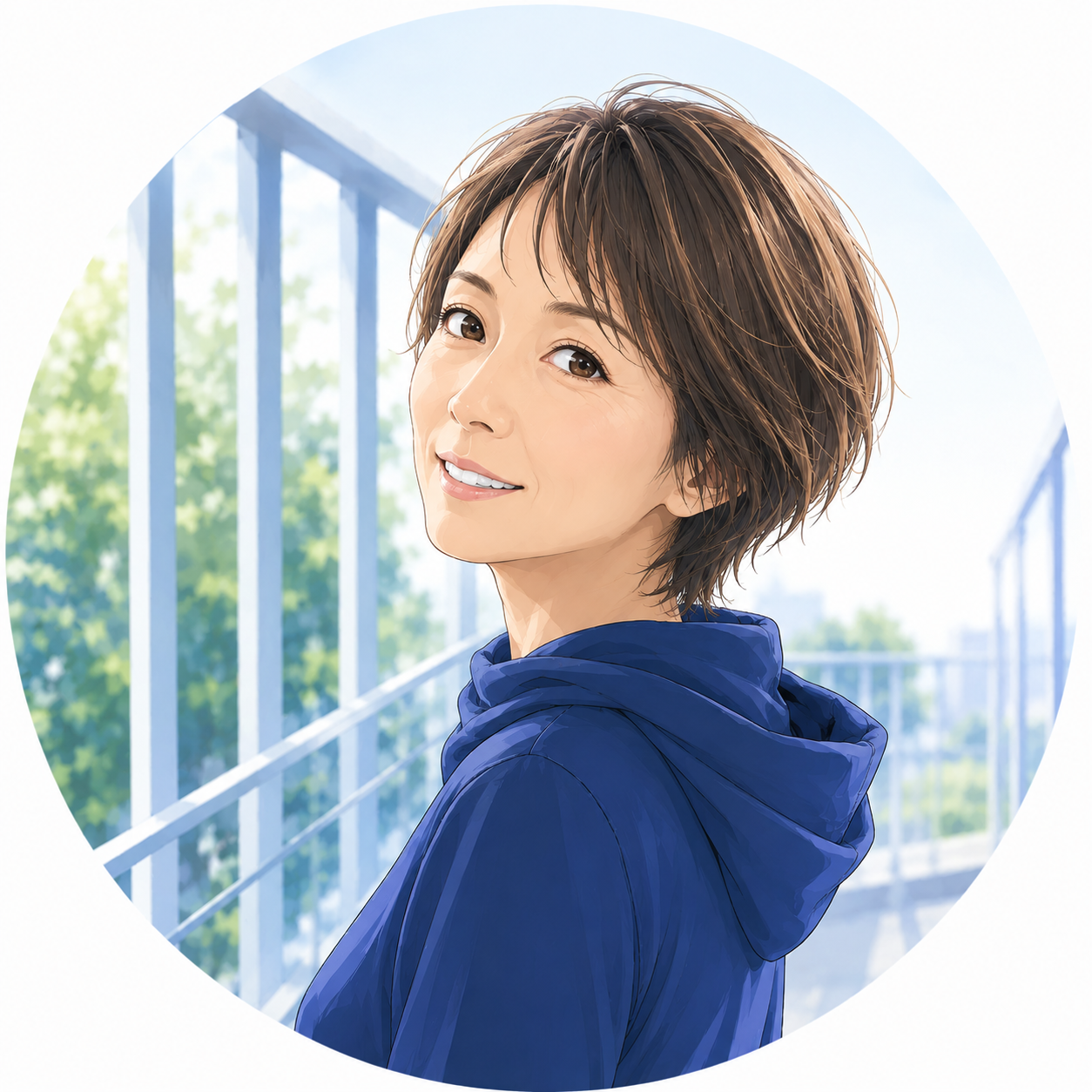 サーフィンブログ吹き出しアイコン（女性）